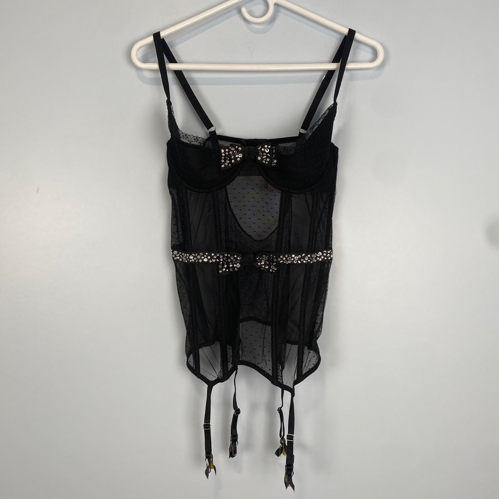 Victoria's Secret Lingerie Glamour Style Pinup‎ Corset Large L Sexy Date Night